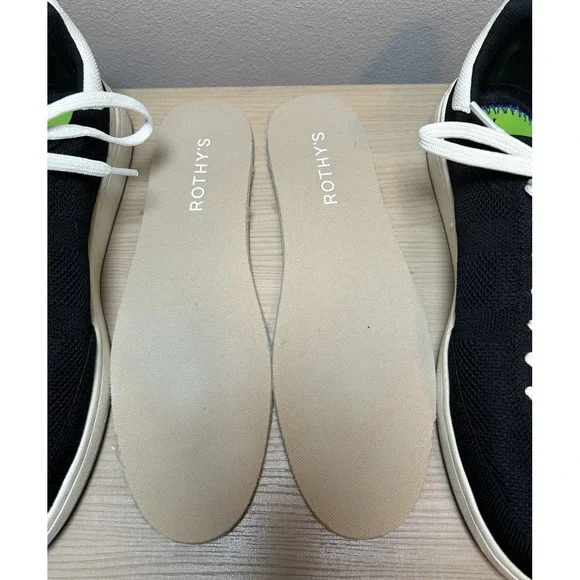 Rothy's The Men's Court Sneaker Black 12.5 Business Casual Streetwear Comfort